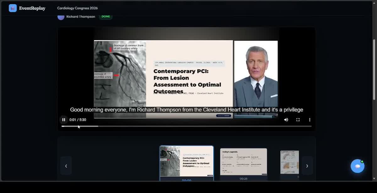 EventReplay -- player con relatore, slide e sottotitoli